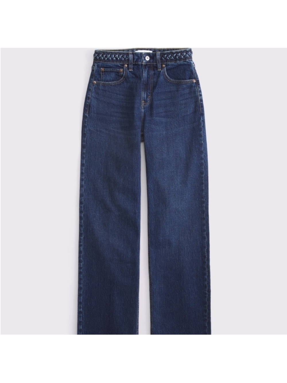 Abercrombie & Fitch Dark Blue Wide-Leg High-Rise Jeans 90s